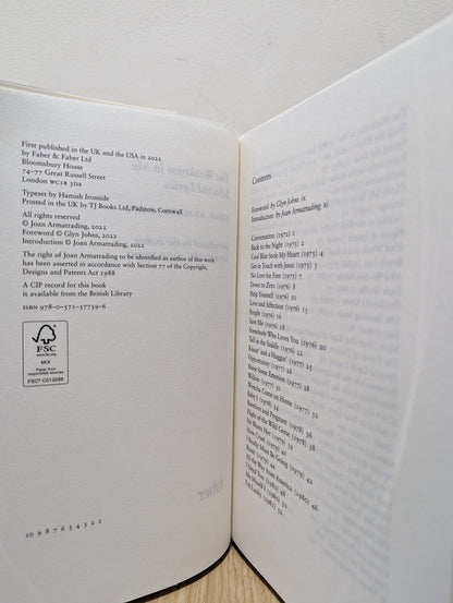 The Weakness in Me by Joan Armatrading (Signed First Edition) - Fialta Books
