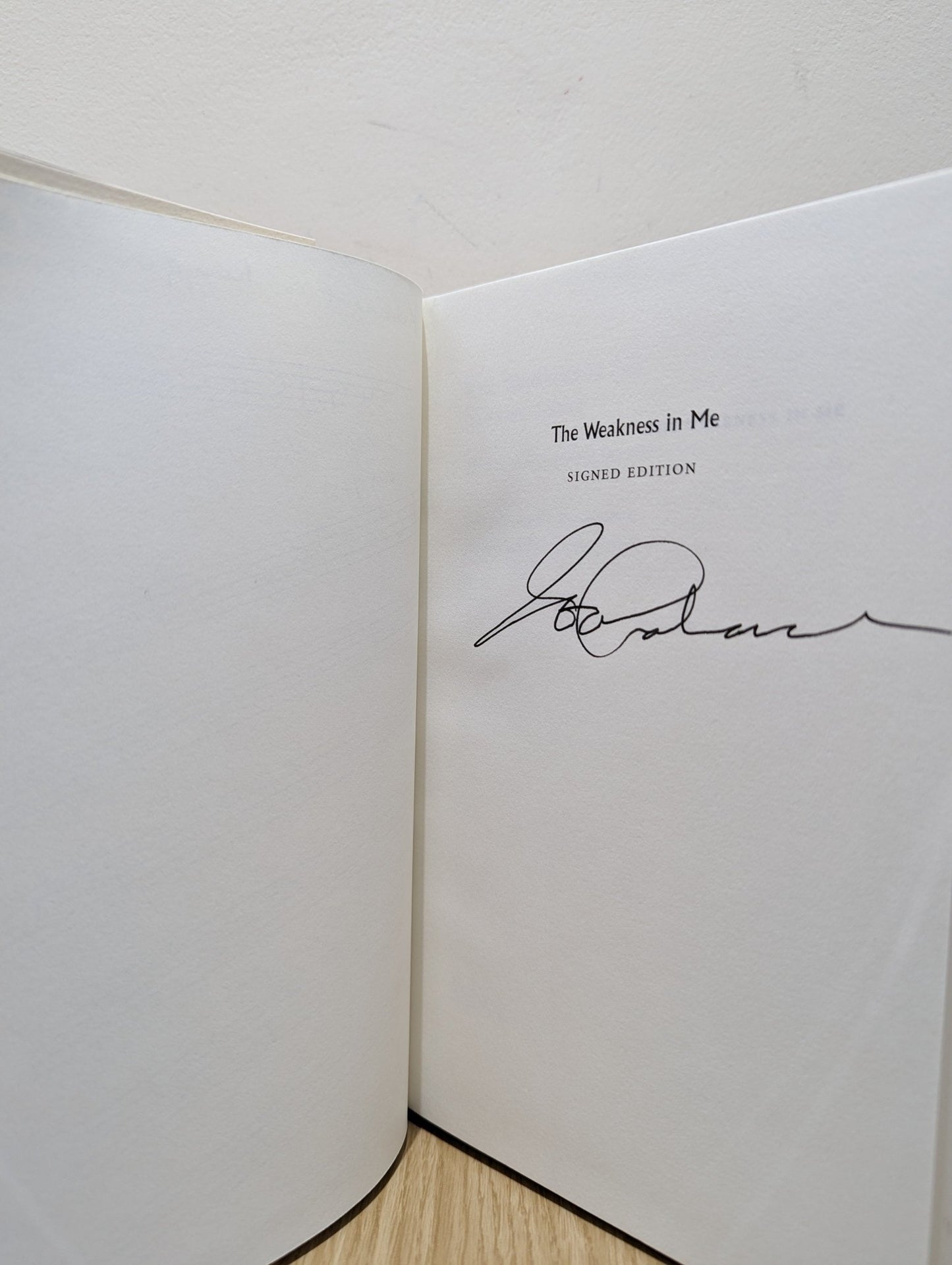 The Weakness in Me by Joan Armatrading (Signed First Edition) - Fialta Books
