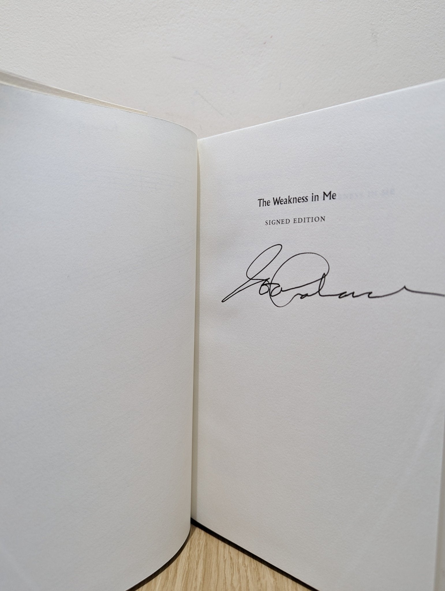 The Weakness in Me by Joan Armatrading (Signed First Edition) - Fialta Books