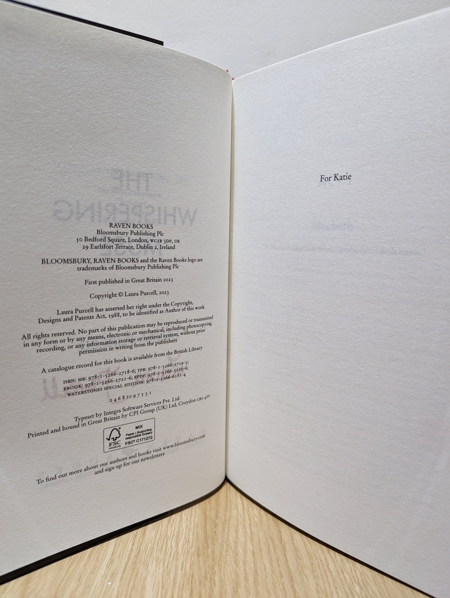 The Whispering Muse by Laura Purcell (Signed First Edition) - Fialta Books