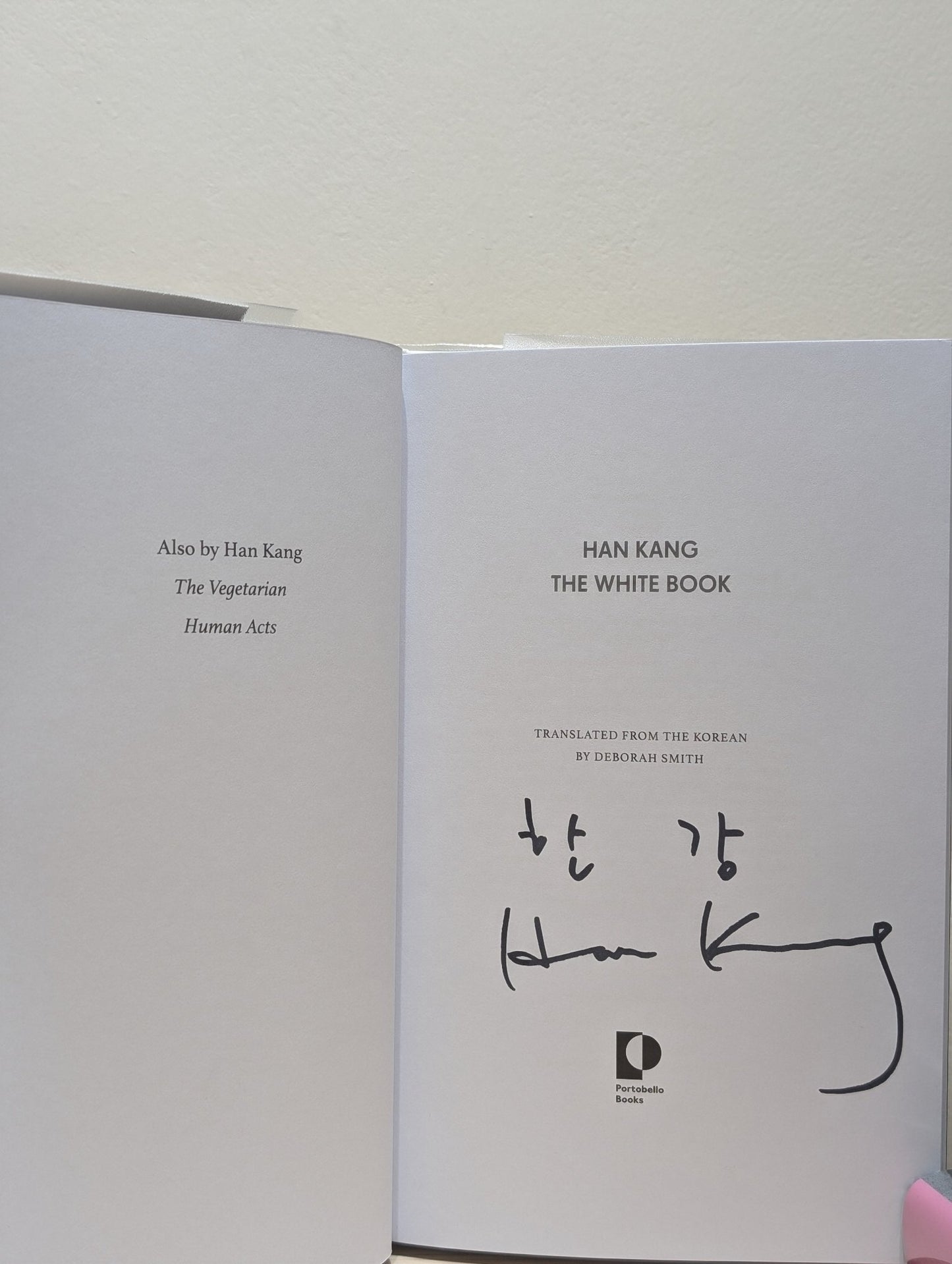 The White Book by Han Kang (Signed First Edition) - Fialta Books