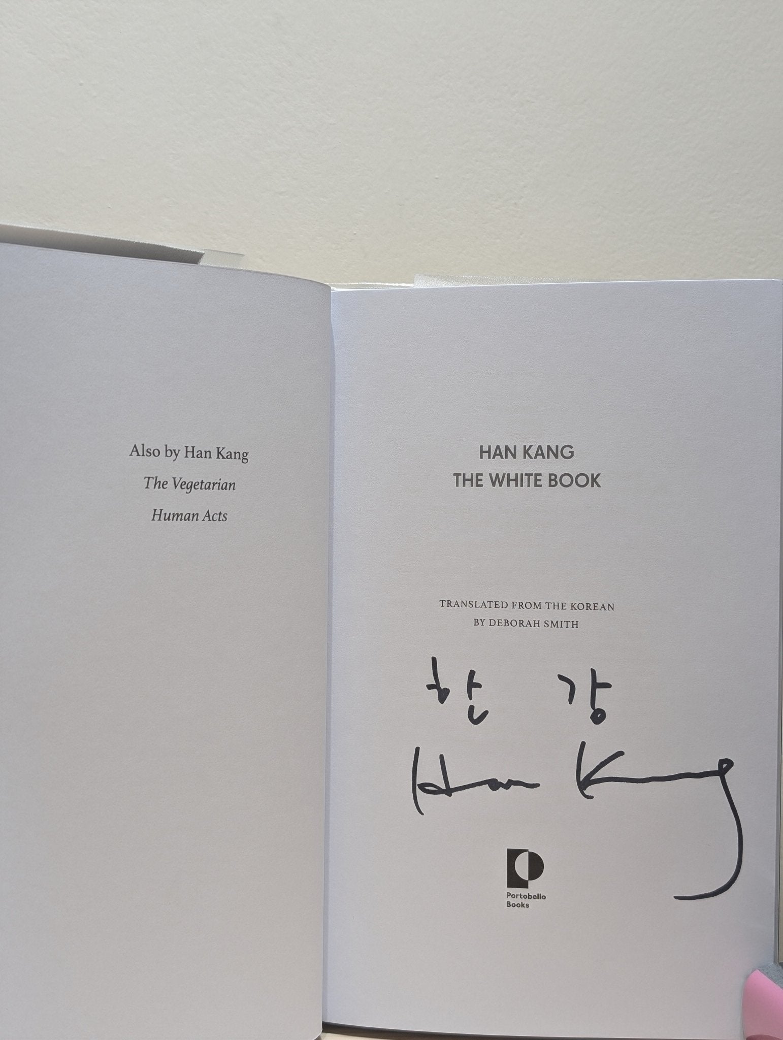 The White Book by Han Kang (Signed First Edition) - Fialta Books