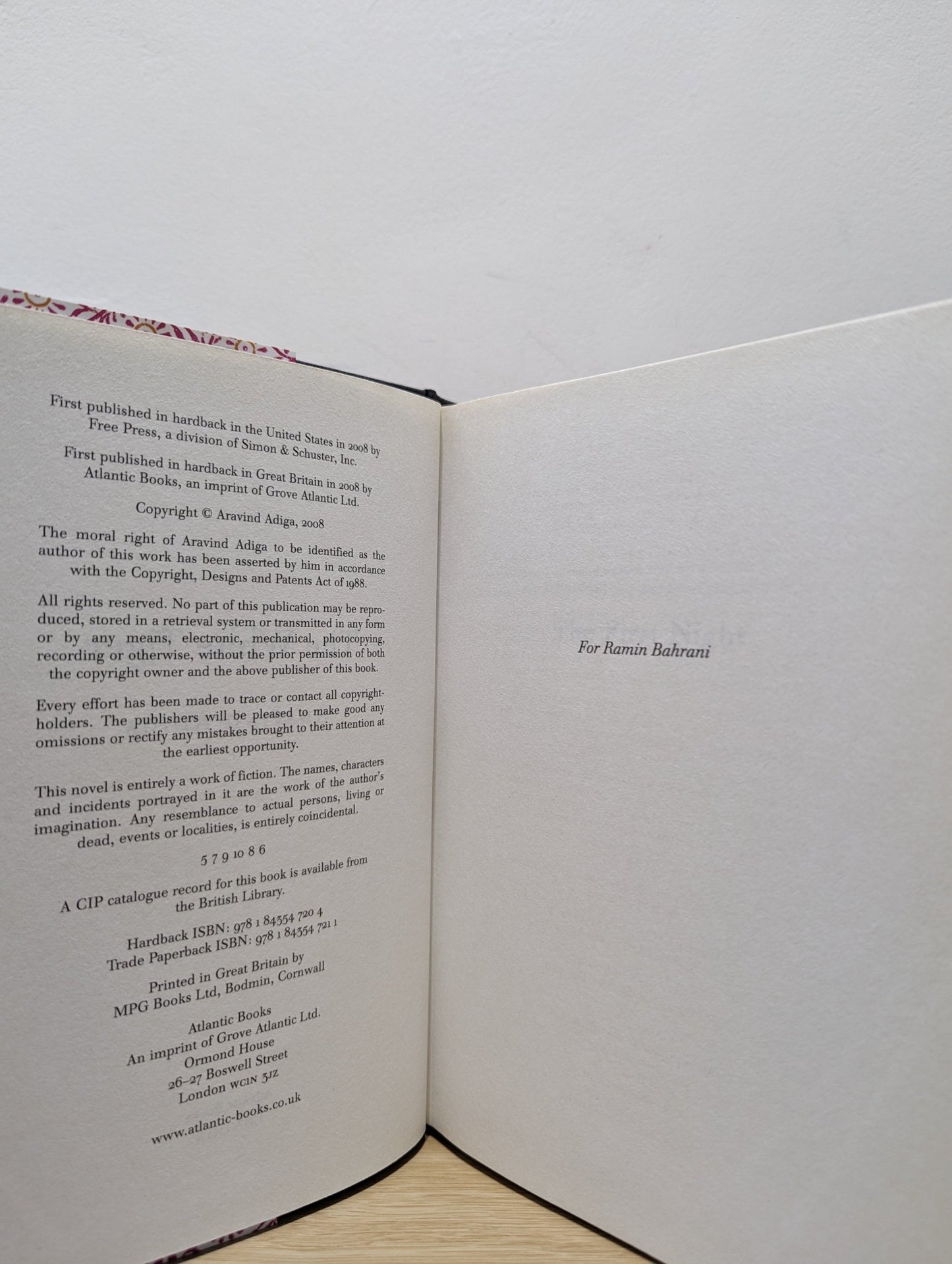 The White Tiger by Aravind Adiga - Fialta Books