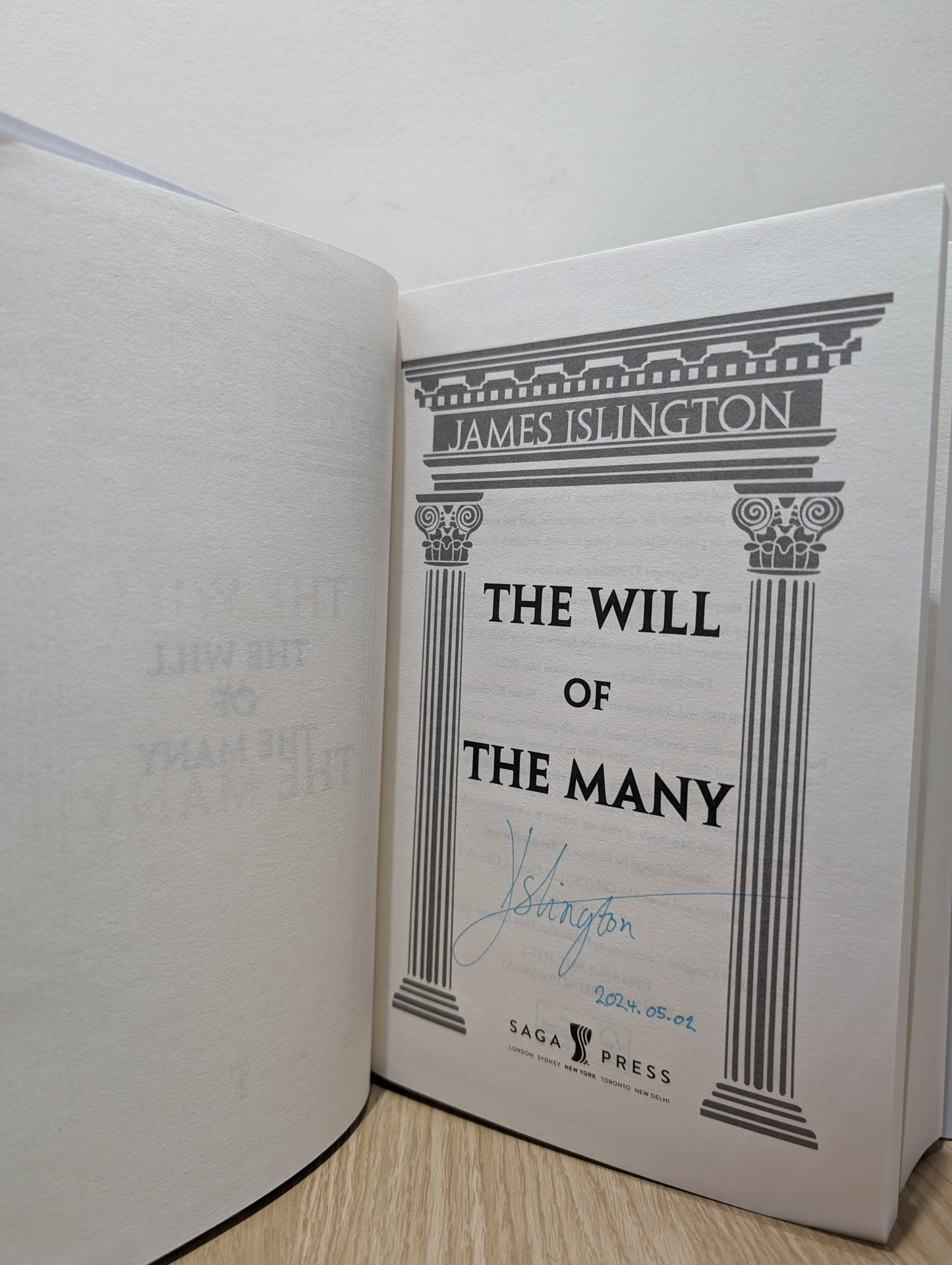 The Will of the Many by James Islington (Signed Dated) - Fialta Books