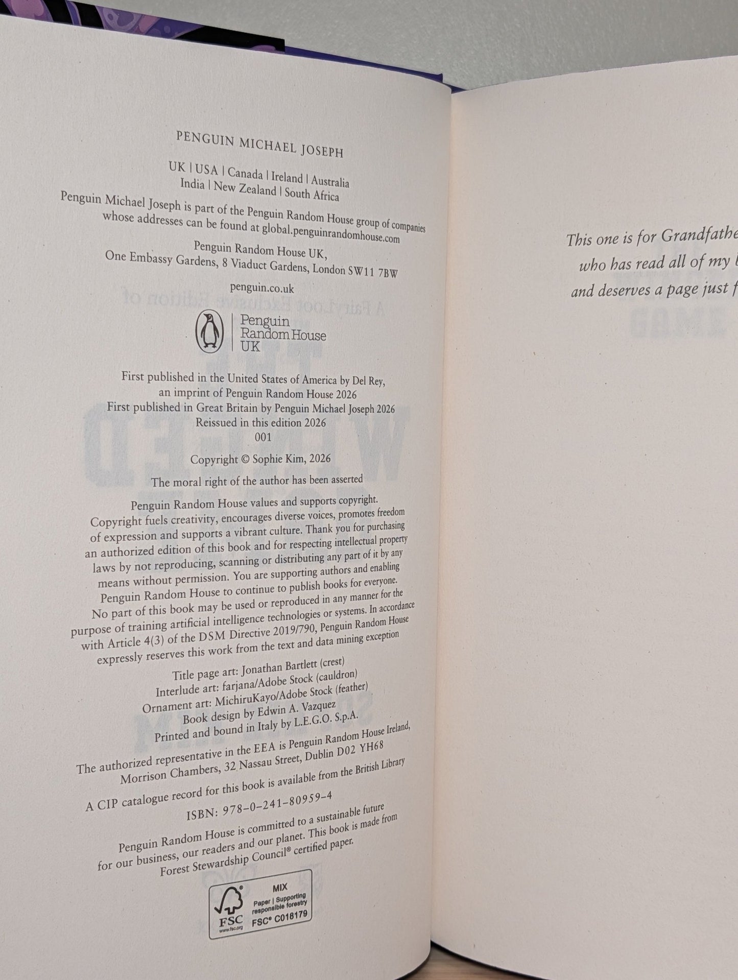 The Winged Game by Sophie Kim (Special Edition with sprayed edges) - Fialta Books