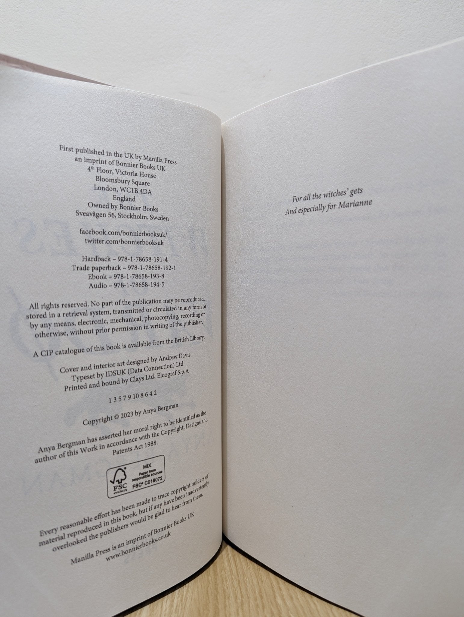 The Witches of Vardo by Anya Bergman (Signed First Edition) - Fialta Books