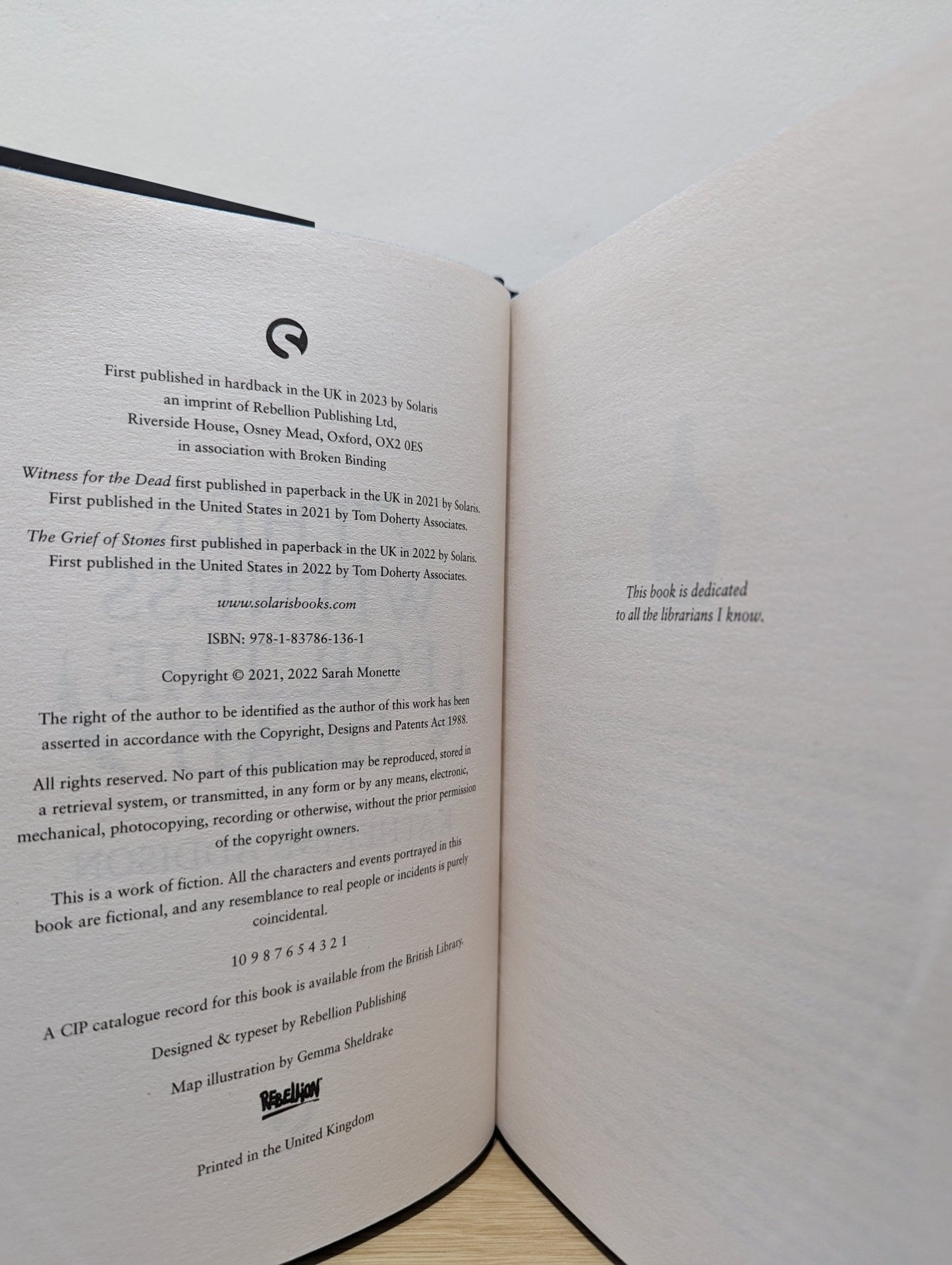 The Witness for the Dead, The Grief of Stones by Katherine Addison (Signed Special Edition with sprayed edges) - Fialta Books