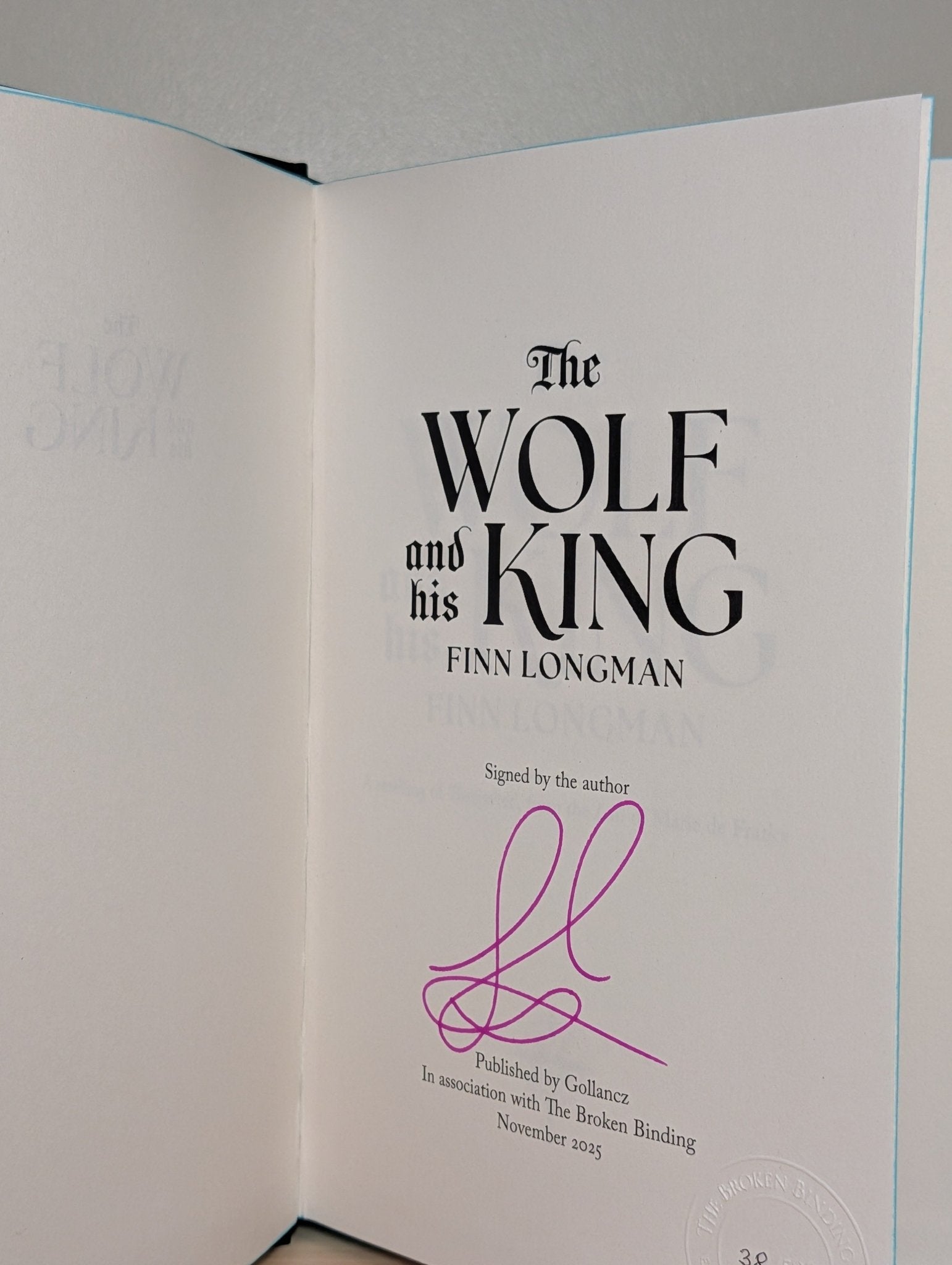 The Wolf and His King by Finn Longman (Signed with sprayed edges) - Fialta Books