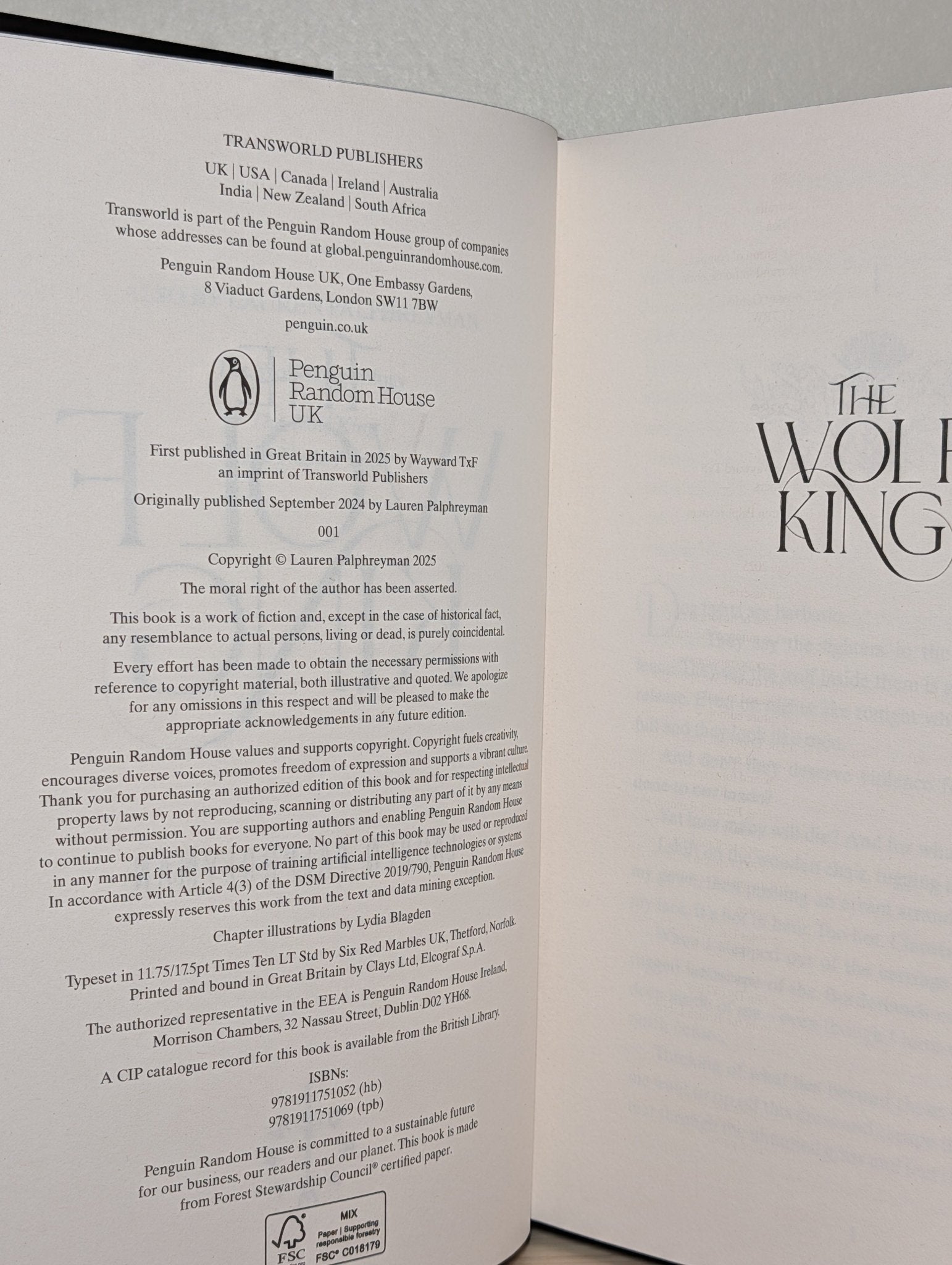 The Wolf King by Lauren Palphreyman (First Edition with sprayed edges) - Fialta Books