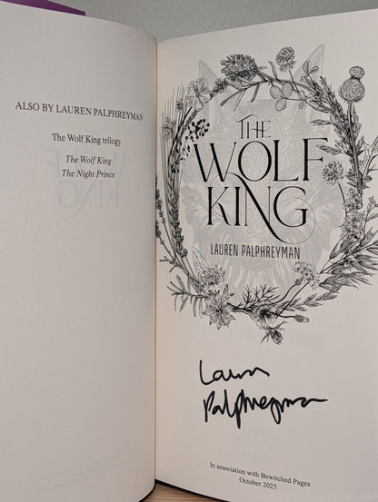 The Wolf King; Night Prince by Lauren Palphreyman (Signed with sprayed edges) - Fialta Books