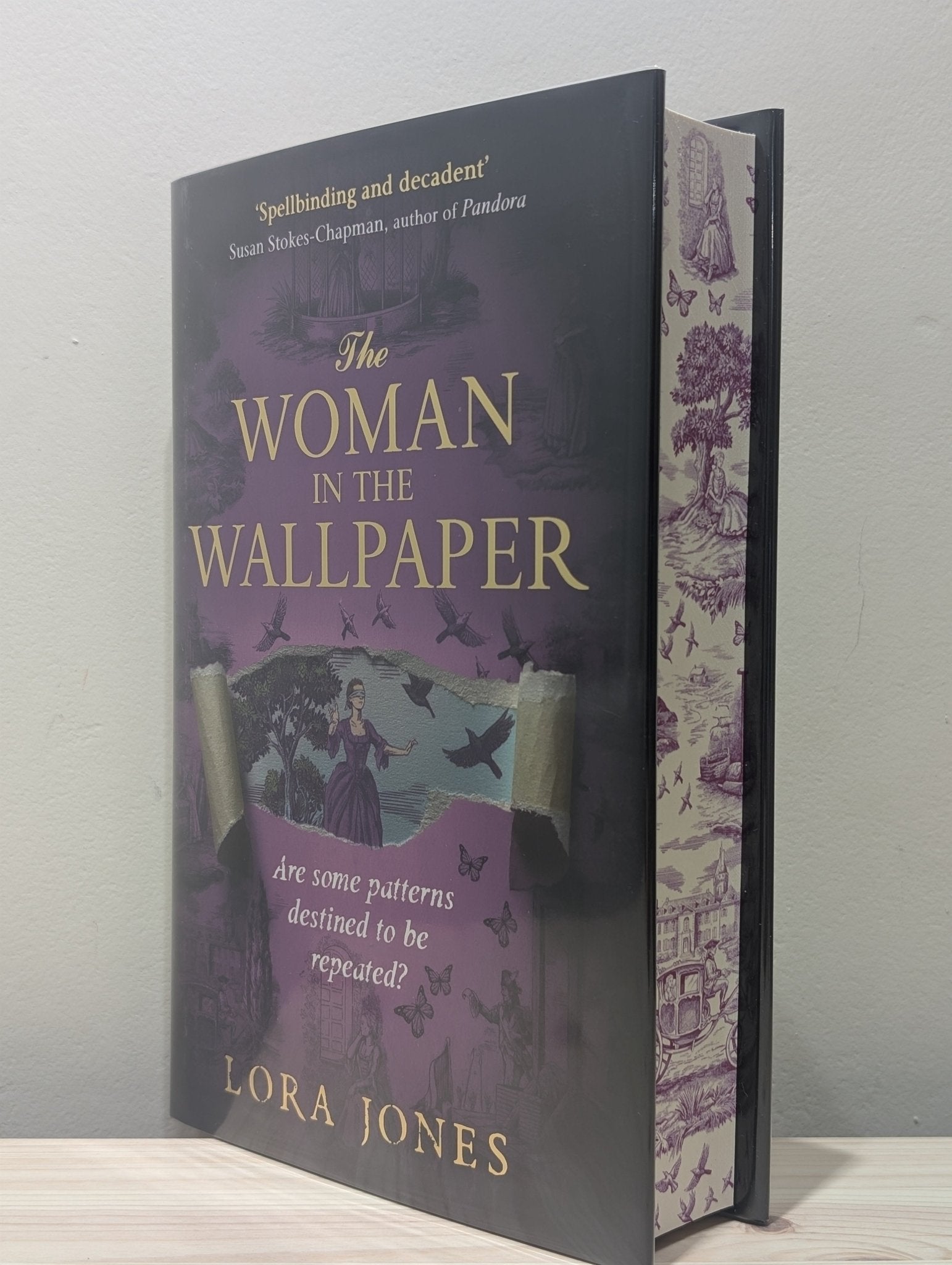 The Woman In The Wallpaper by Lora Jones (Signed Numbered First Edition with sprayed edges) - Fialta Books
