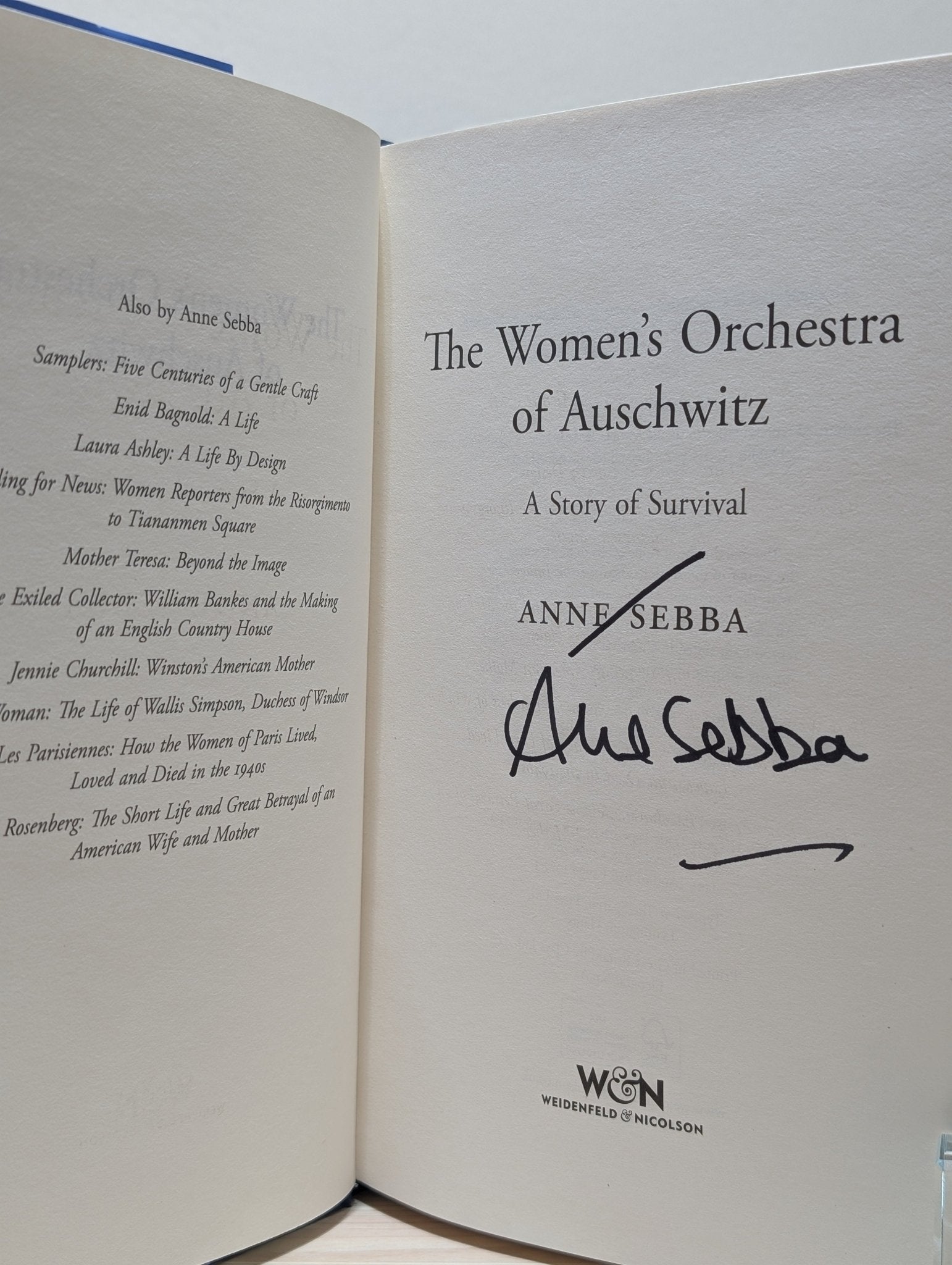 The Women's Orchestra of Auschwitz: A Story of Survival by Anne Sebba (Signed First Edition) - Fialta Books
