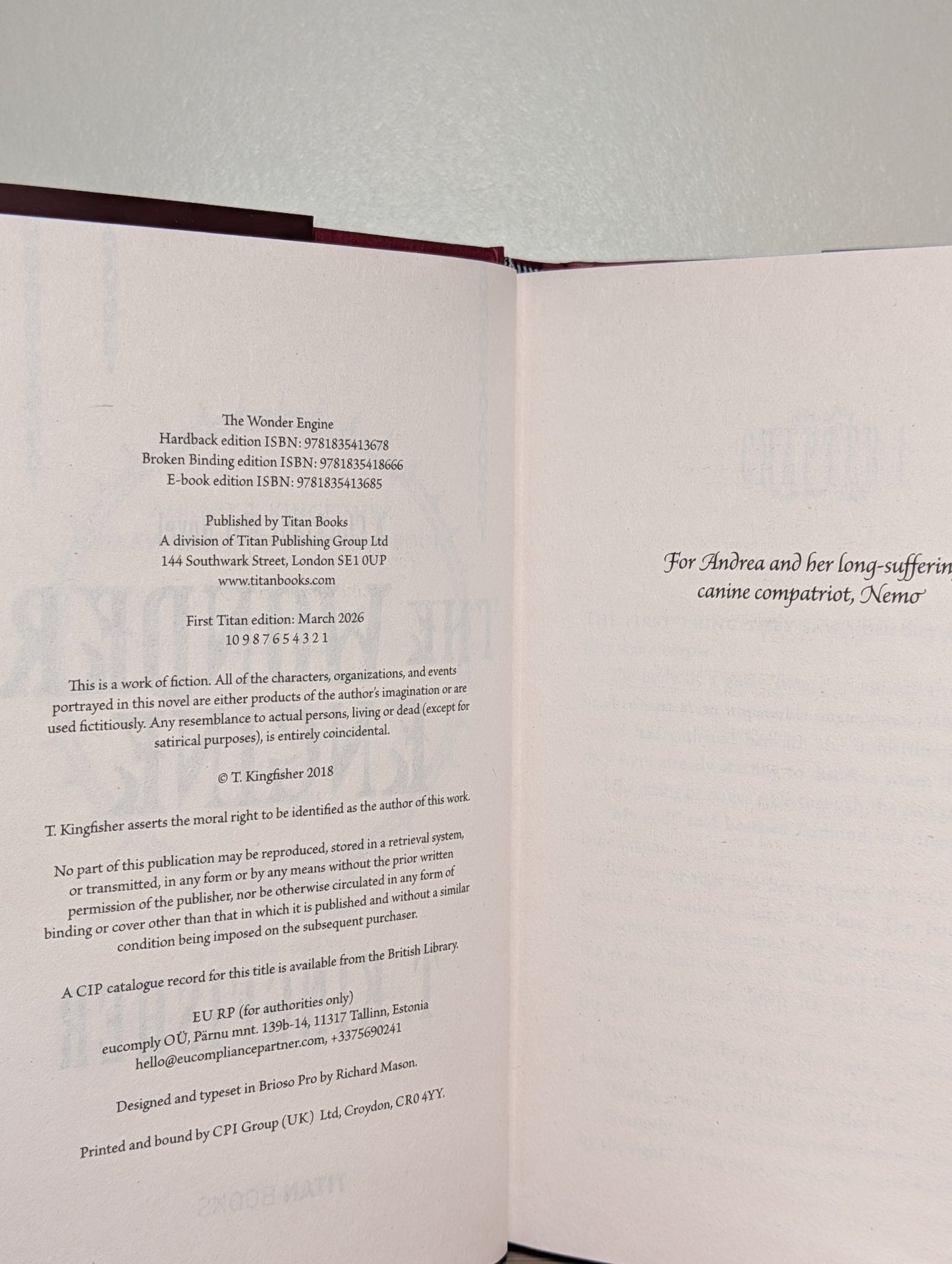 The Wonder Engine: The Clocktaur War 2 by T. Kingfisher (Signed First Edition with sprayed edges) - Fialta Books