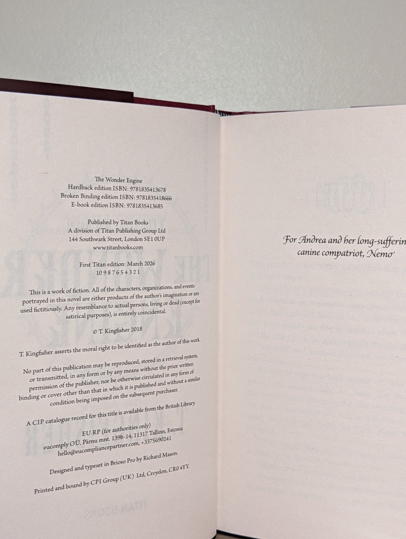 The Wonder Engine: The Clocktaur War 2 by T. Kingfisher (Signed First Edition with sprayed edges) - Fialta Books
