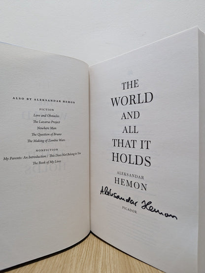 The World and All That It Holds by Aleksandar Hemon (Signed First Edition) - Fialta Books