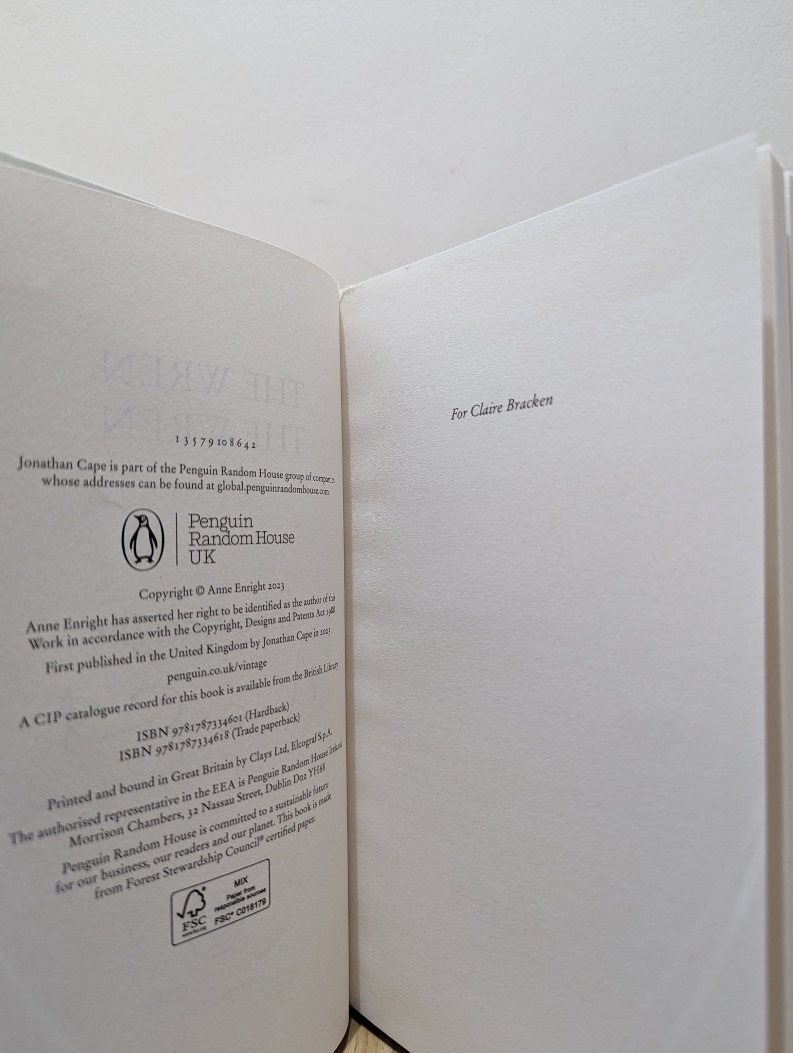 The Wren, The Wren by Anne Enright (Signed First Edition) - Fialta Books