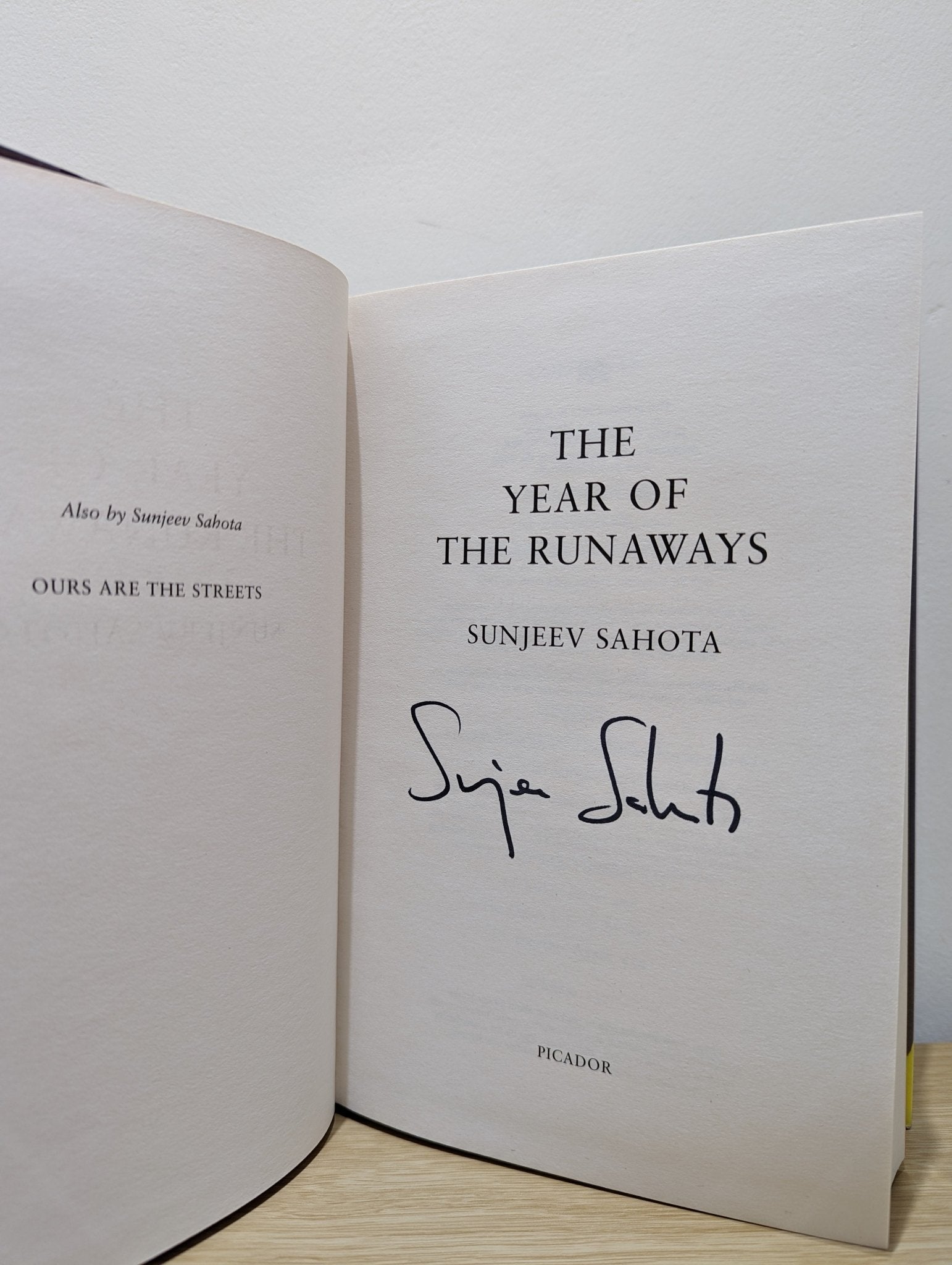 The Year Of The Runaways by Sunjeev Sahota (Signed First Edition) - Fialta Books