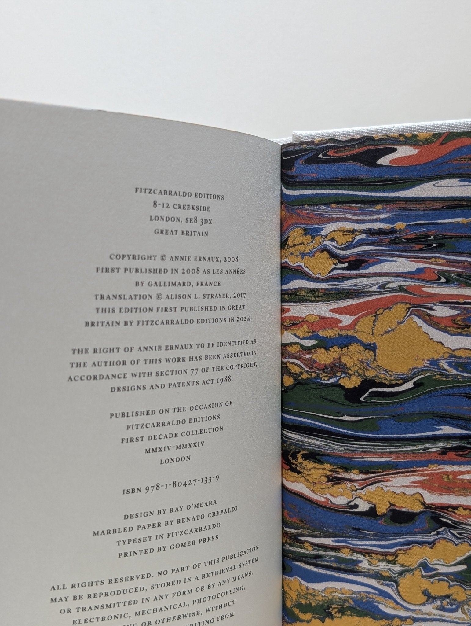 The Years by Annie; Strayer Ernaux (Signed Numbered Edition with sprayed edges) - Fialta Books