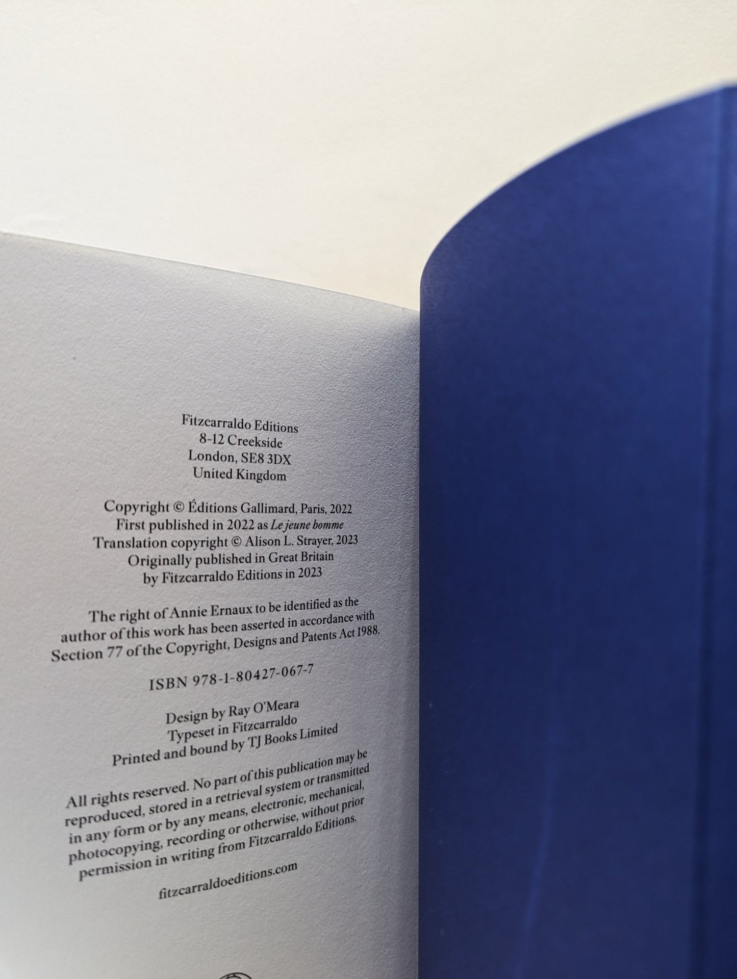 The Young Man by Annie Ernaux (First Edition) - Fialta Books