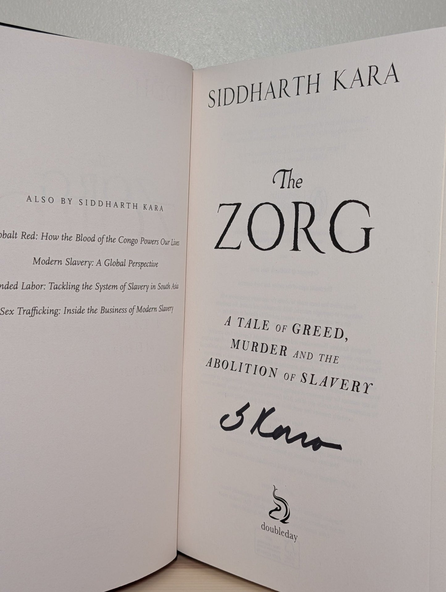 The Zorg by Siddharth Kara (Signed First Edition) - Fialta Books
