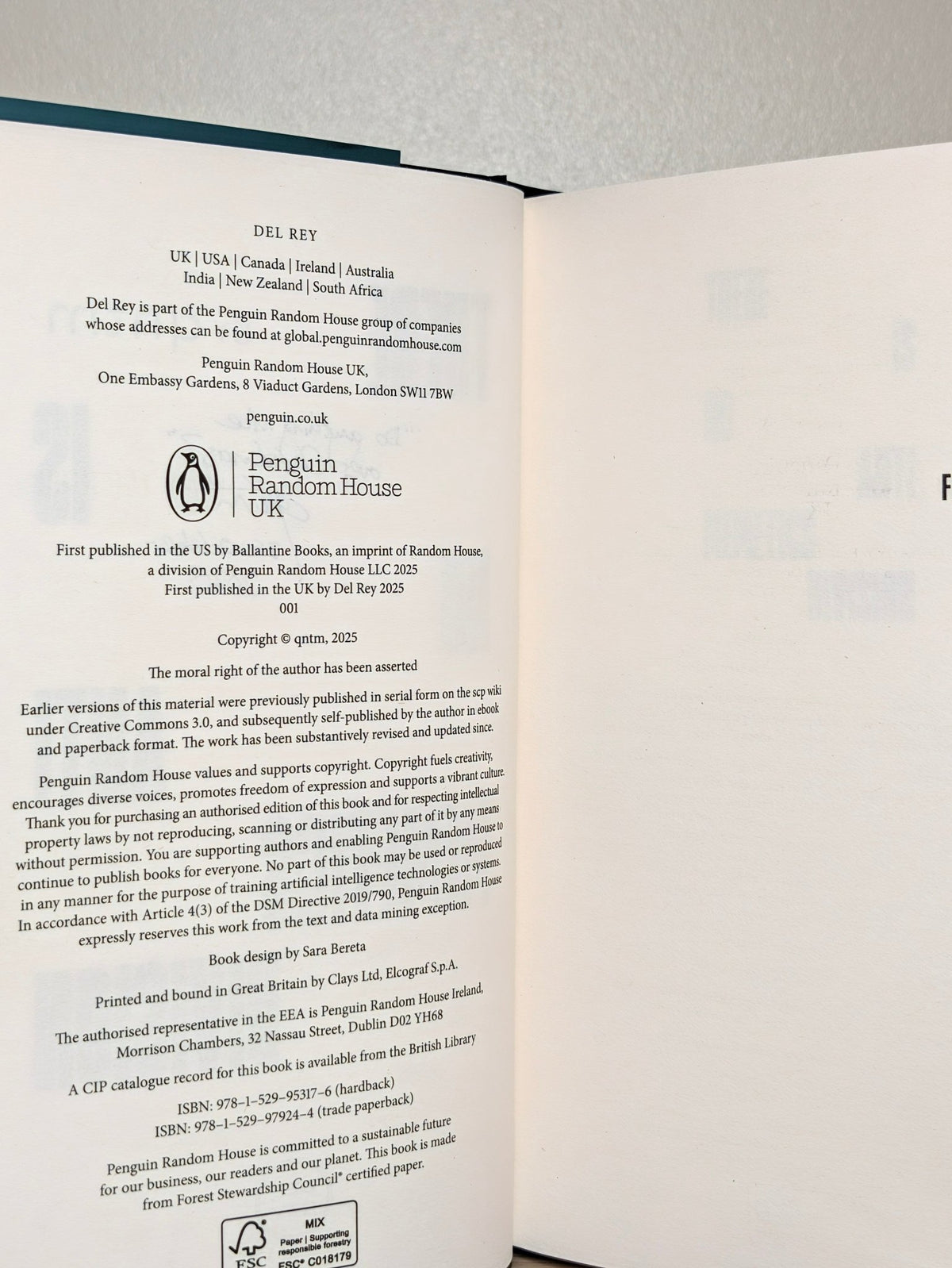 There Is No Antimemetics Division by Qntm (Signed Lined First Edition) - Fialta Books