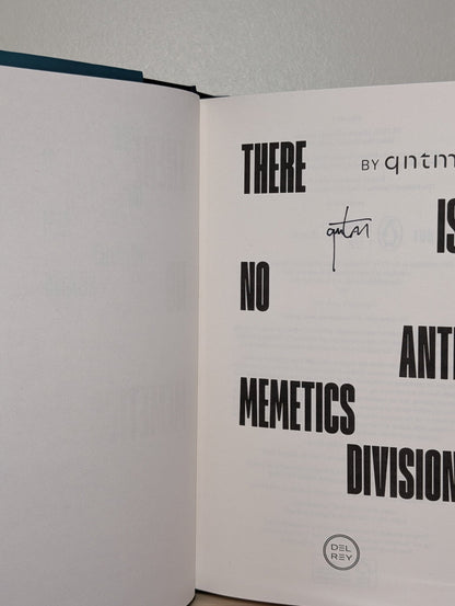There Is No Antimemetics Division by Qntm (Signed to Title Page) - Fialta Books