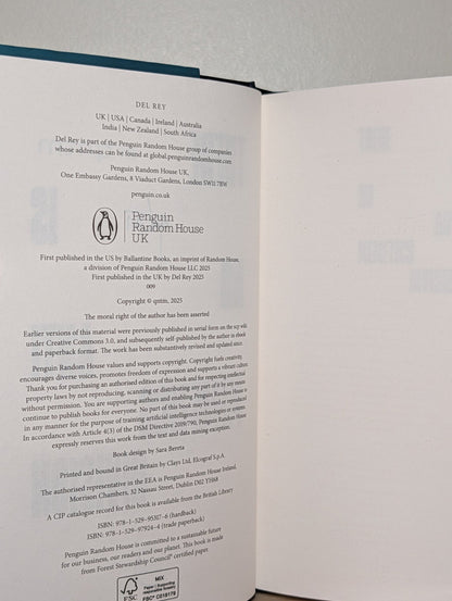 There Is No Antimemetics Division by Qntm (Signed to Title Page) - Fialta Books