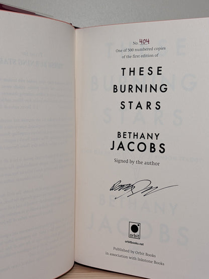 These Burning Stars; On Vicious Worlds; This Brutal Moon by Bethany Jacobs (Signed with sprayed edges) - Fialta Books