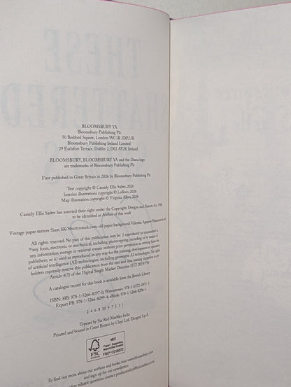 These Shattered Spires by Cassidy Ellis Salter (Signed First Edition with sprayed edges) - Fialta Books