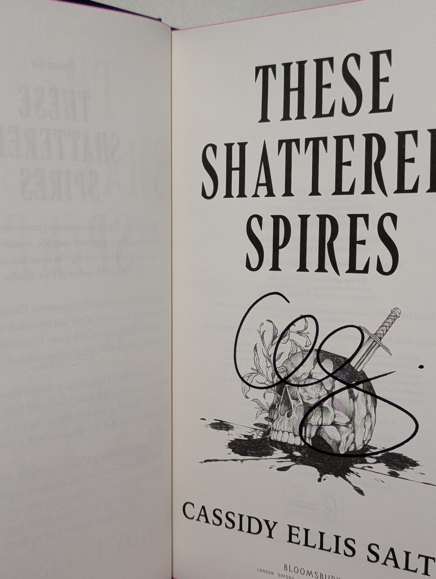 These Shattered Spires by Cassidy Ellis Salter (Signed First Edition with sprayed edges) - Fialta Books