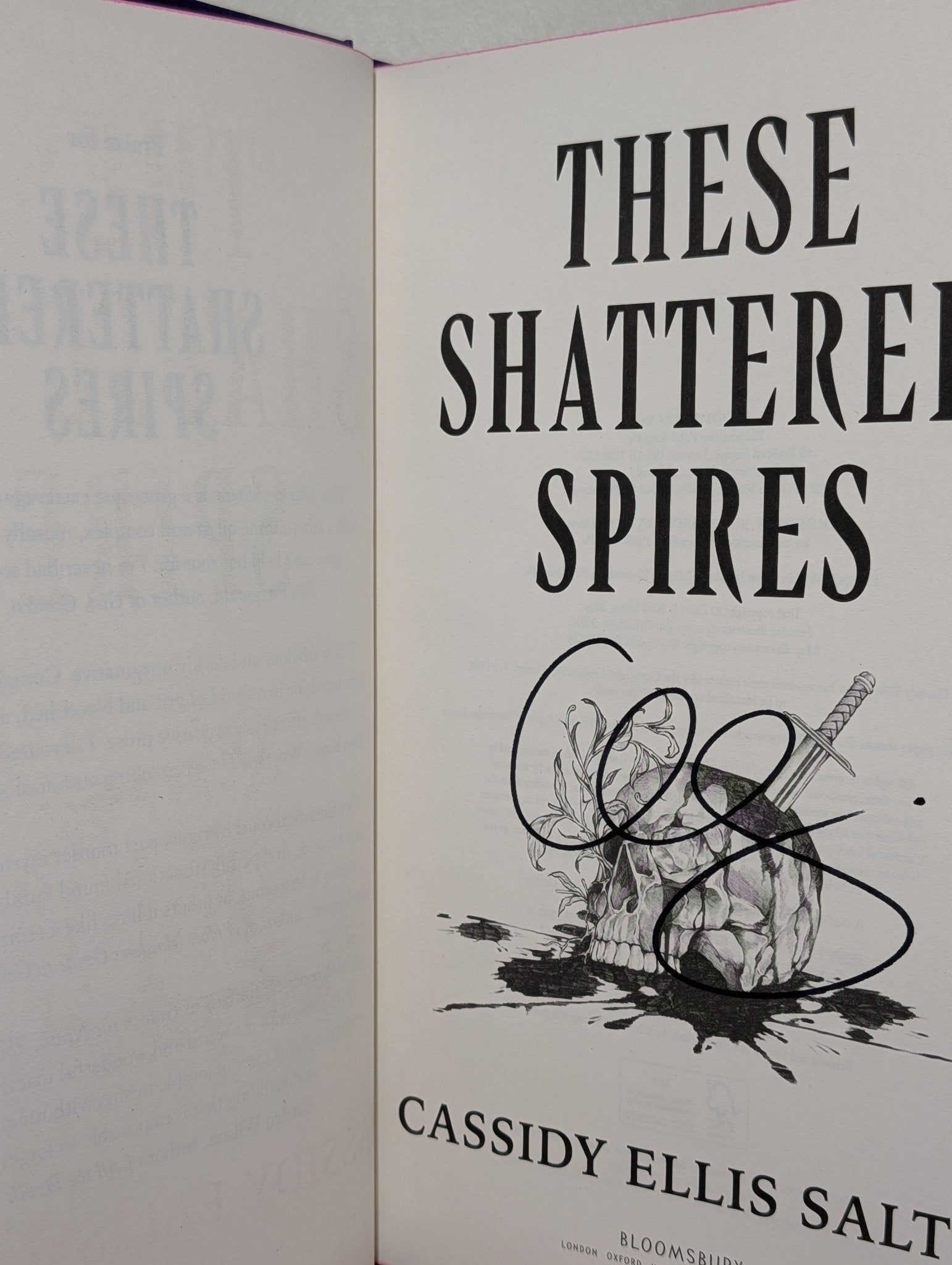 These Shattered Spires by Cassidy Ellis Salter (Signed First Edition with sprayed edges) - Fialta Books