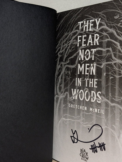 They Fear Not Men in The Woods by Gretchen McNeil (Signed First Edition with sprayed edges) - Fialta Books