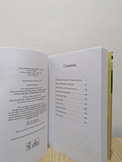 Things Remembered and Things Forgotten by Kyoko Nakajima (Signed First Edition) - Fialta Books