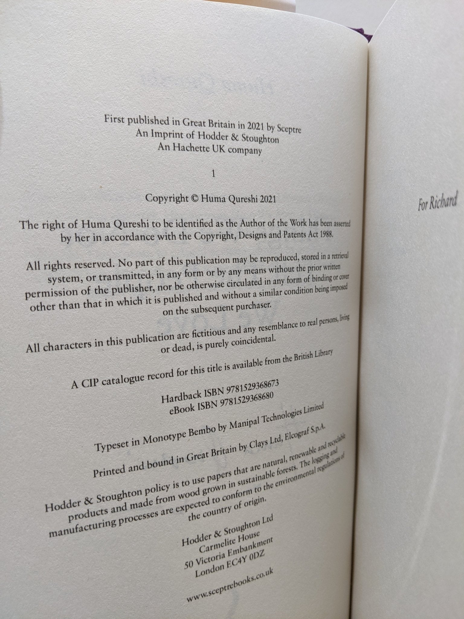 Things We Do Not Tell the People We Love by Huma Qureshi (Signed First Edition) - Fialta Books