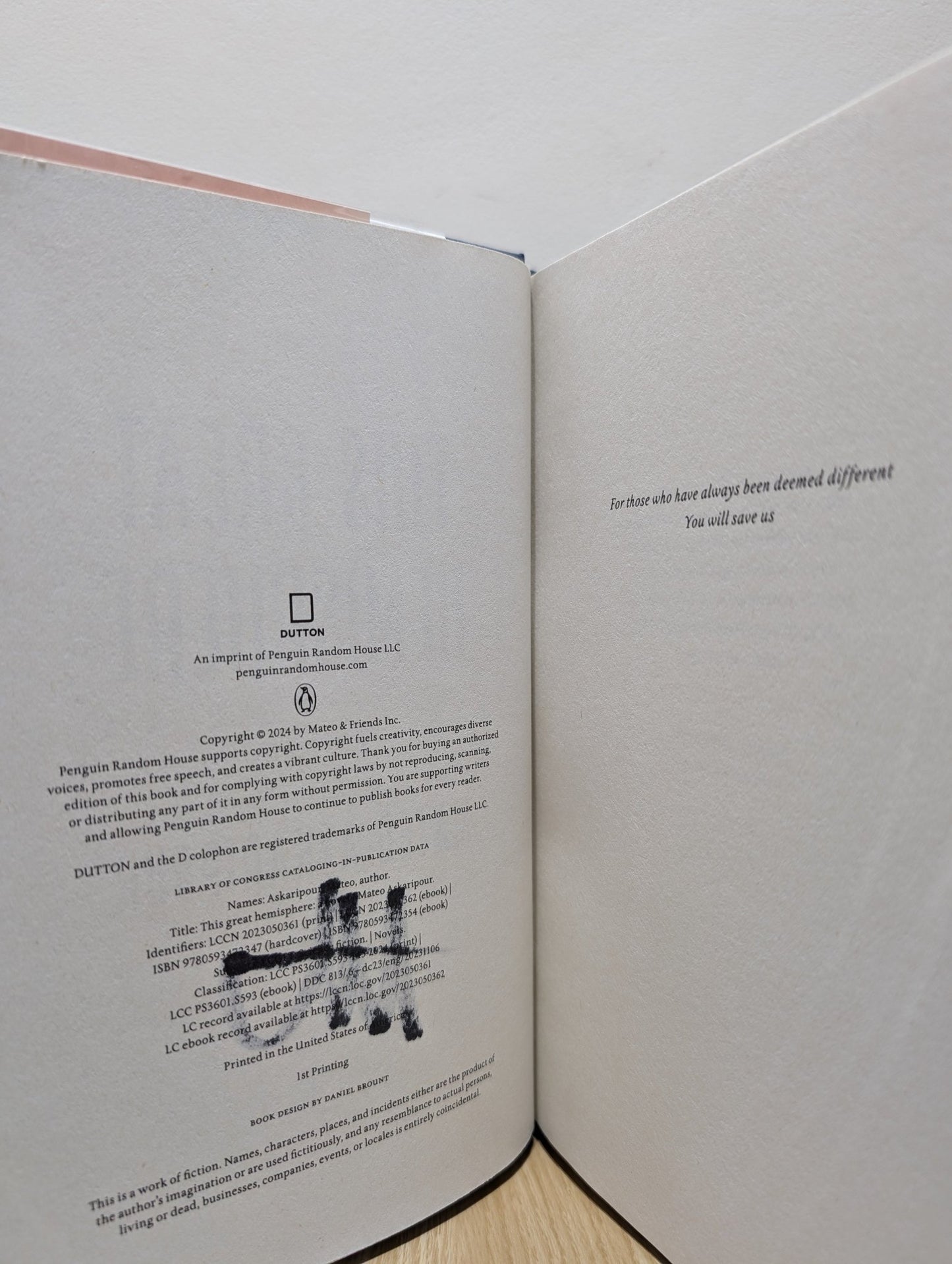 This Great Hemisphere: A Novel by Mateo Askaripour (Signed First Edition) - Fialta Books