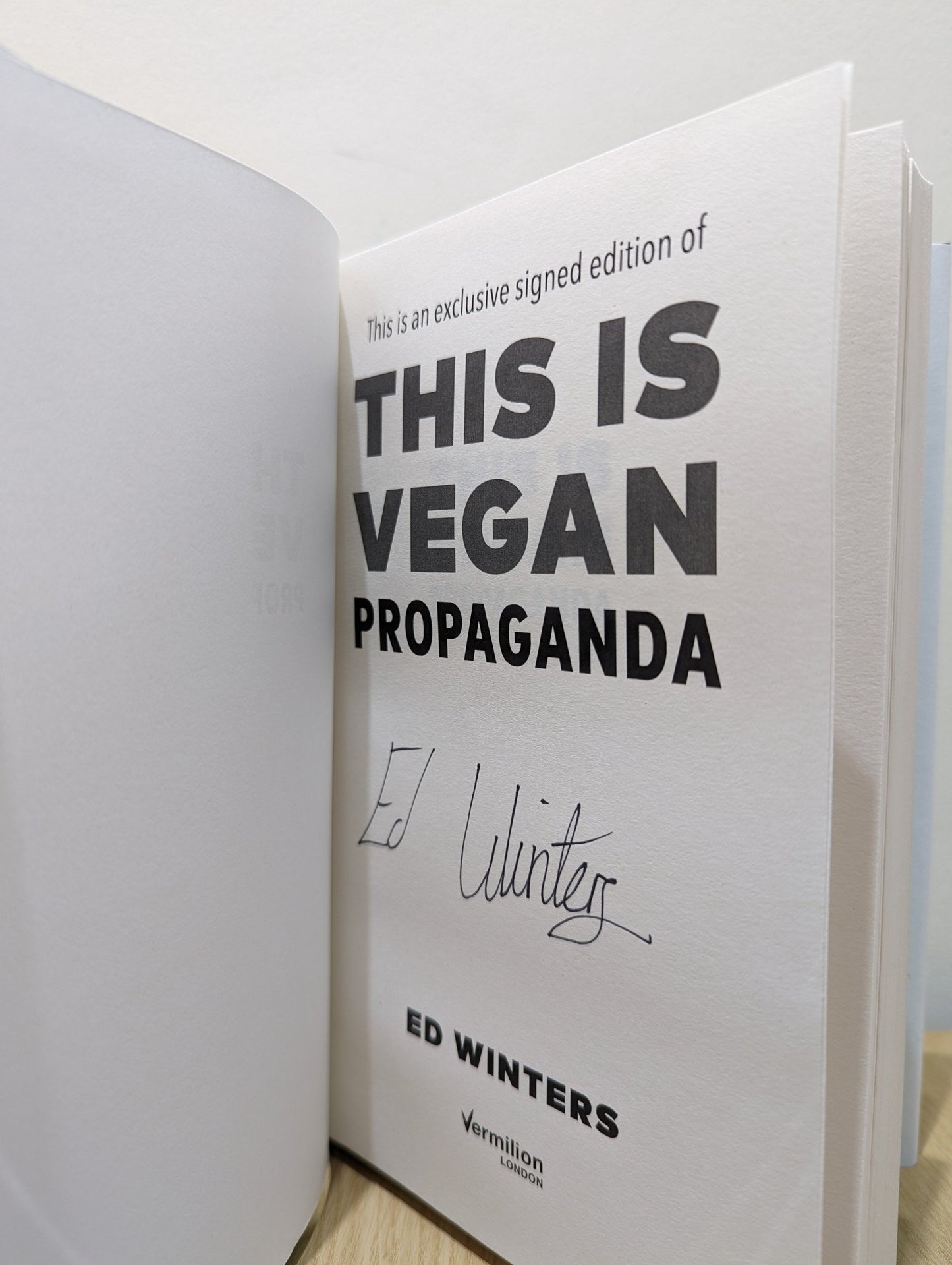 This Is Vegan Propaganda by Ed Winters (Signed First Edition) - Fialta Books