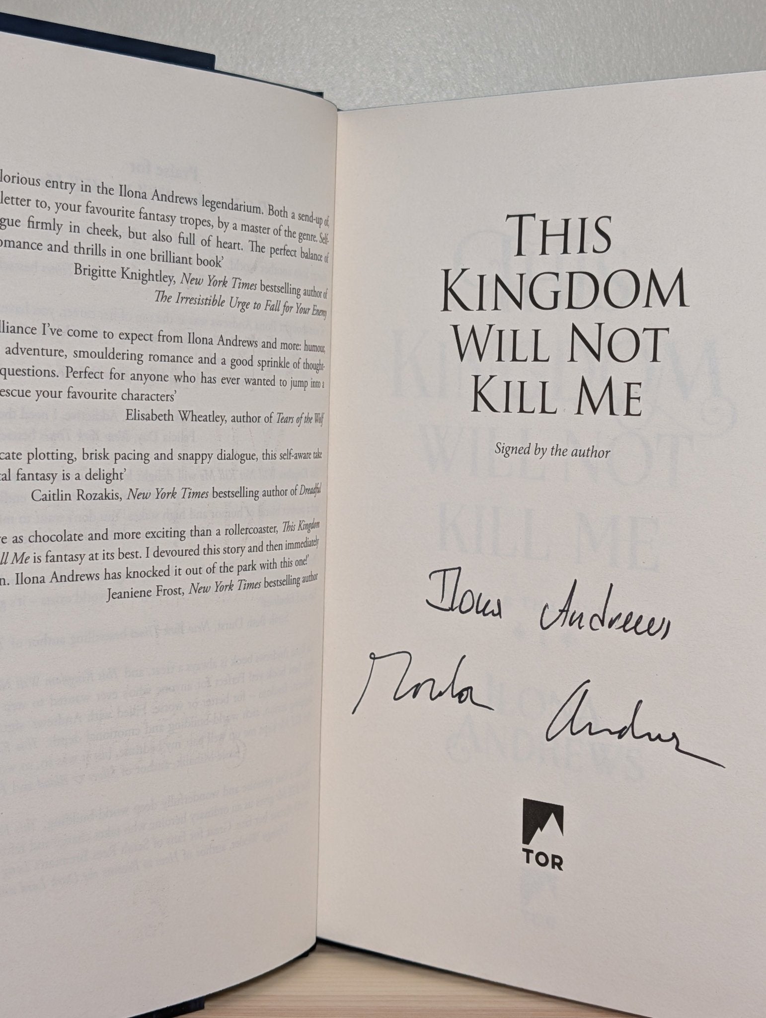This Kingdom Will Not Kill Me by Ilona Andrews (Signed First Edition with sprayed edges) - Fialta Books
