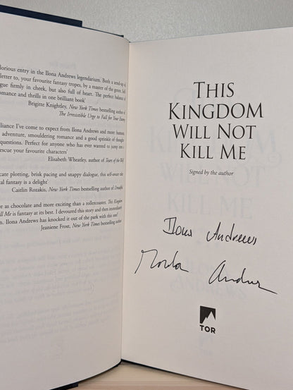 This Kingdom Will Not Kill Me by Ilona Andrews (Signed First Edition with sprayed edges) - Fialta Books