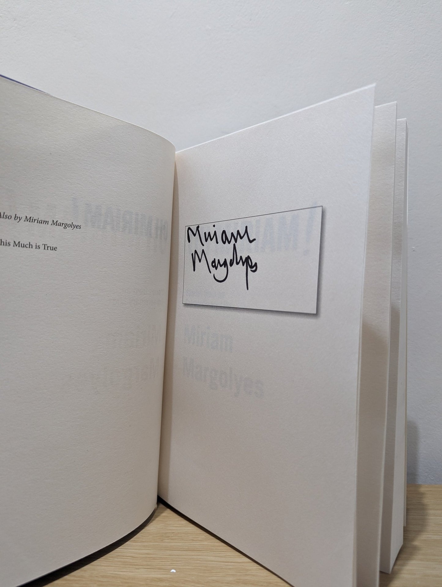 This Much Is True; Oh Miriam! by Miriam Margolyes (Signed First Edition Set) - Fialta Books