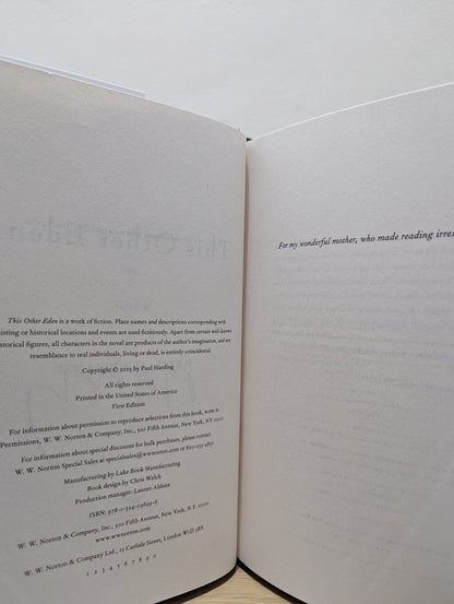 This Other Eden: A Novel by Paul Harding (Signed First Edition) - Fialta Books