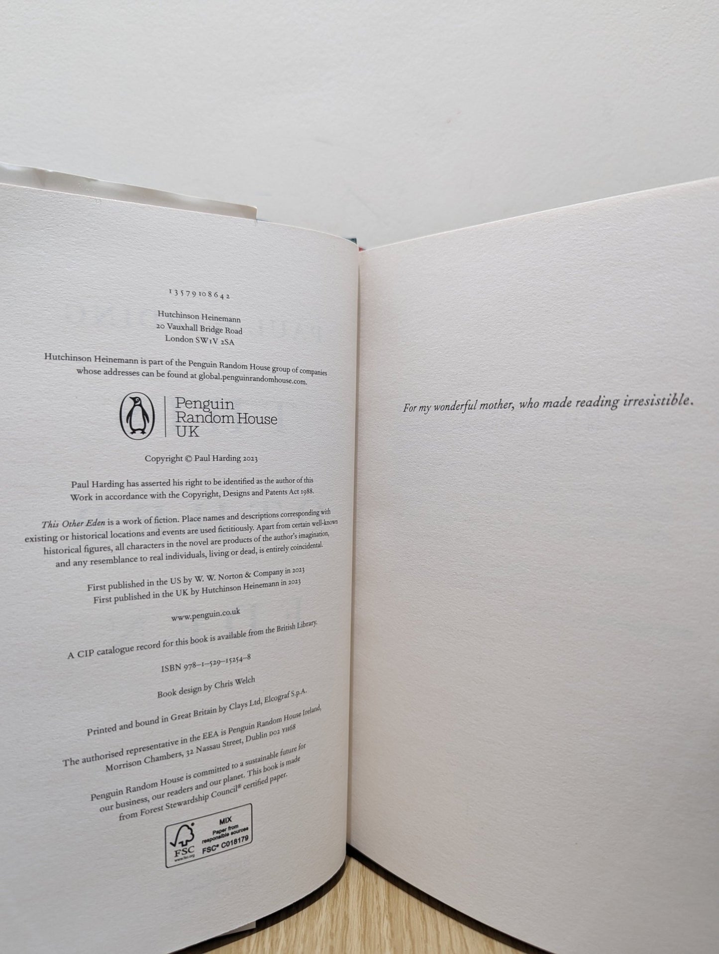 This Other Eden by Paul Harding (First Edition) - Fialta Books