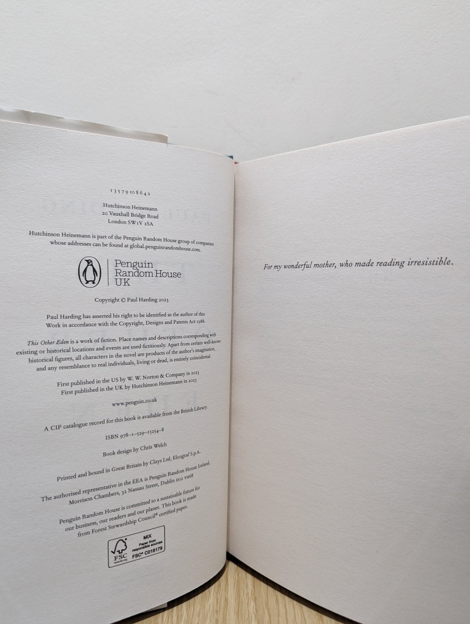 This Other Eden by Paul Harding (First Edition) - Fialta Books