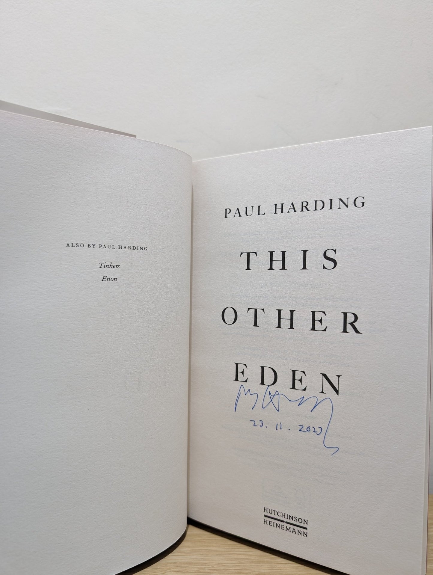 This Other Eden by Paul Harding (Signed Dated First Edition) - Fialta Books