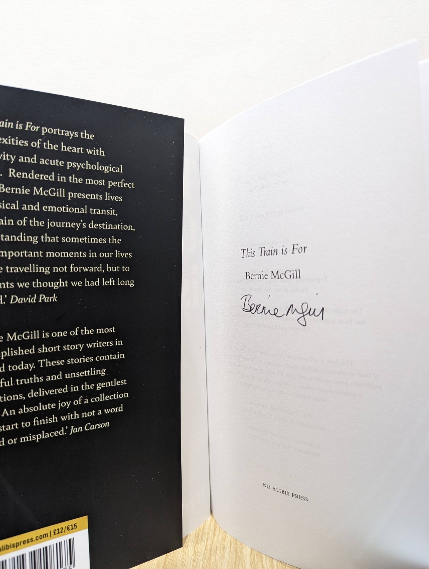 This Train Is For... by Bernie McGill (Signed First Edition) - Fialta Books