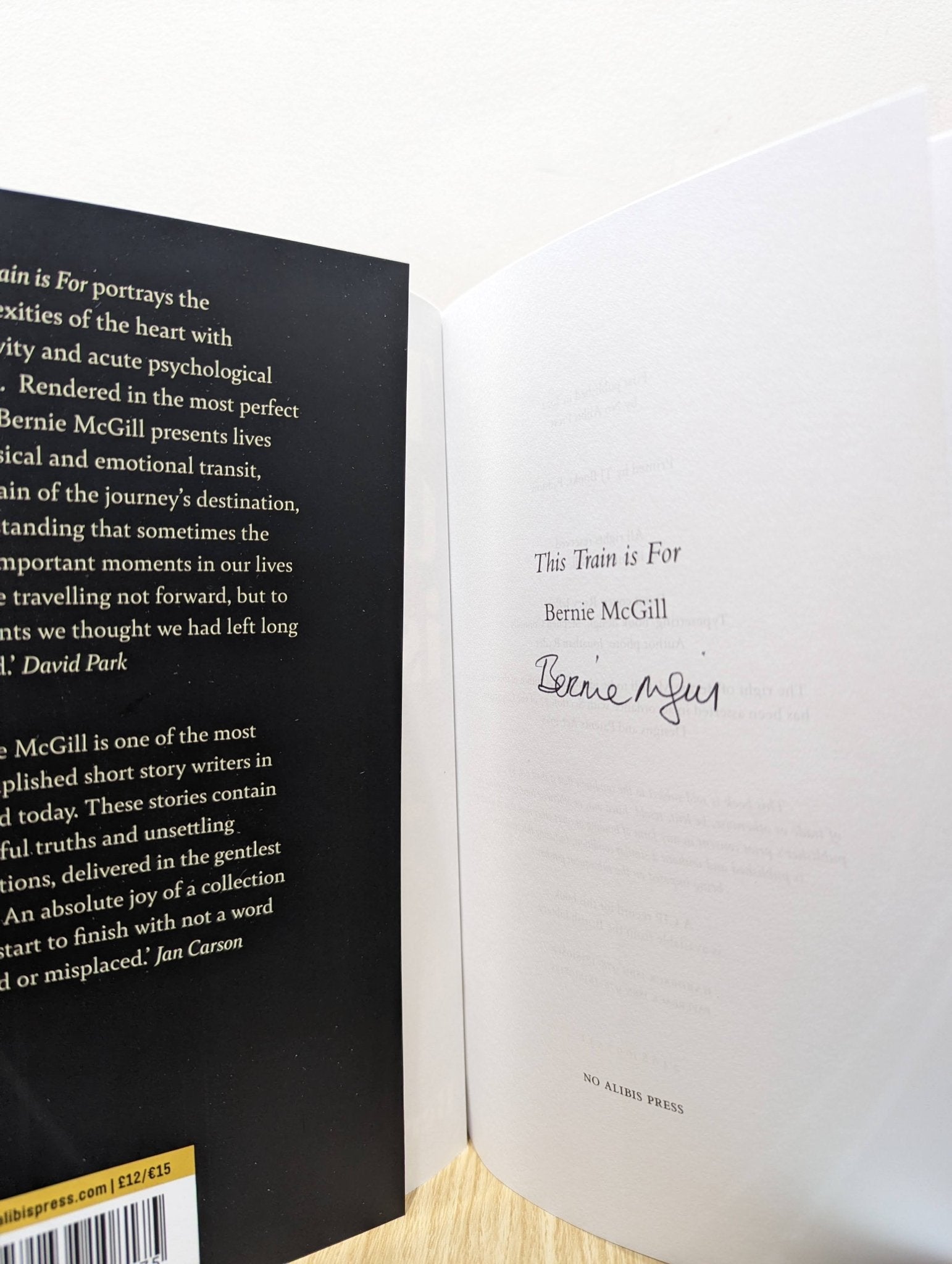 This Train Is For... by Bernie McGill (Signed First Edition) - Fialta Books