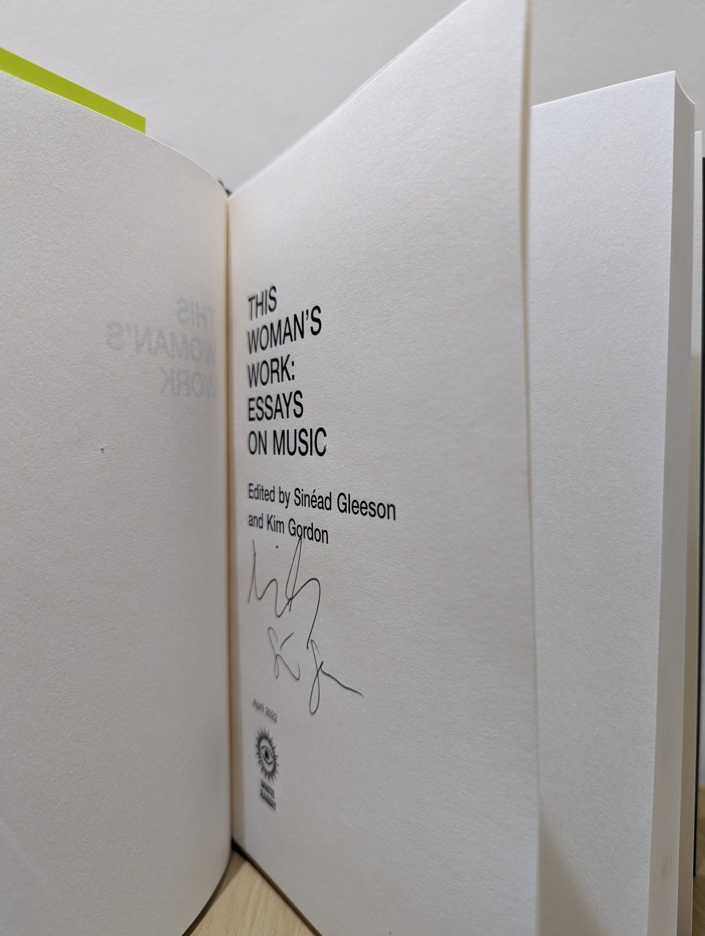 This Woman's Work: Essays on Music by Kim Sinead Gleeson Gordon (Signed First Edition) - Fialta Books