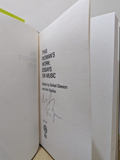 This Woman's Work: Essays on Music by Kim Sinead Gleeson Gordon (Signed First Edition) - Fialta Books