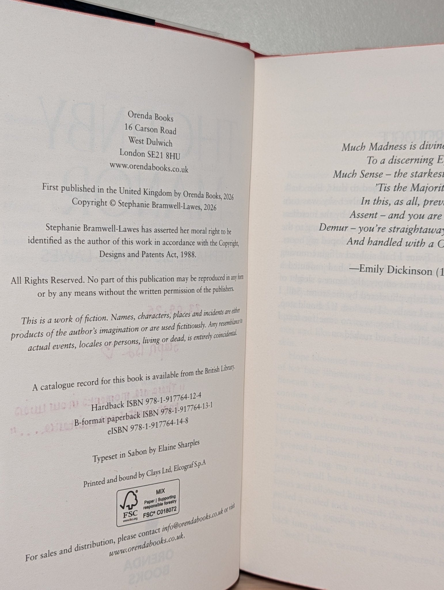 Thornby Manor by Stephanie Bramwell - Lawes (Signed Lined with sprayed edges) - Fialta Books