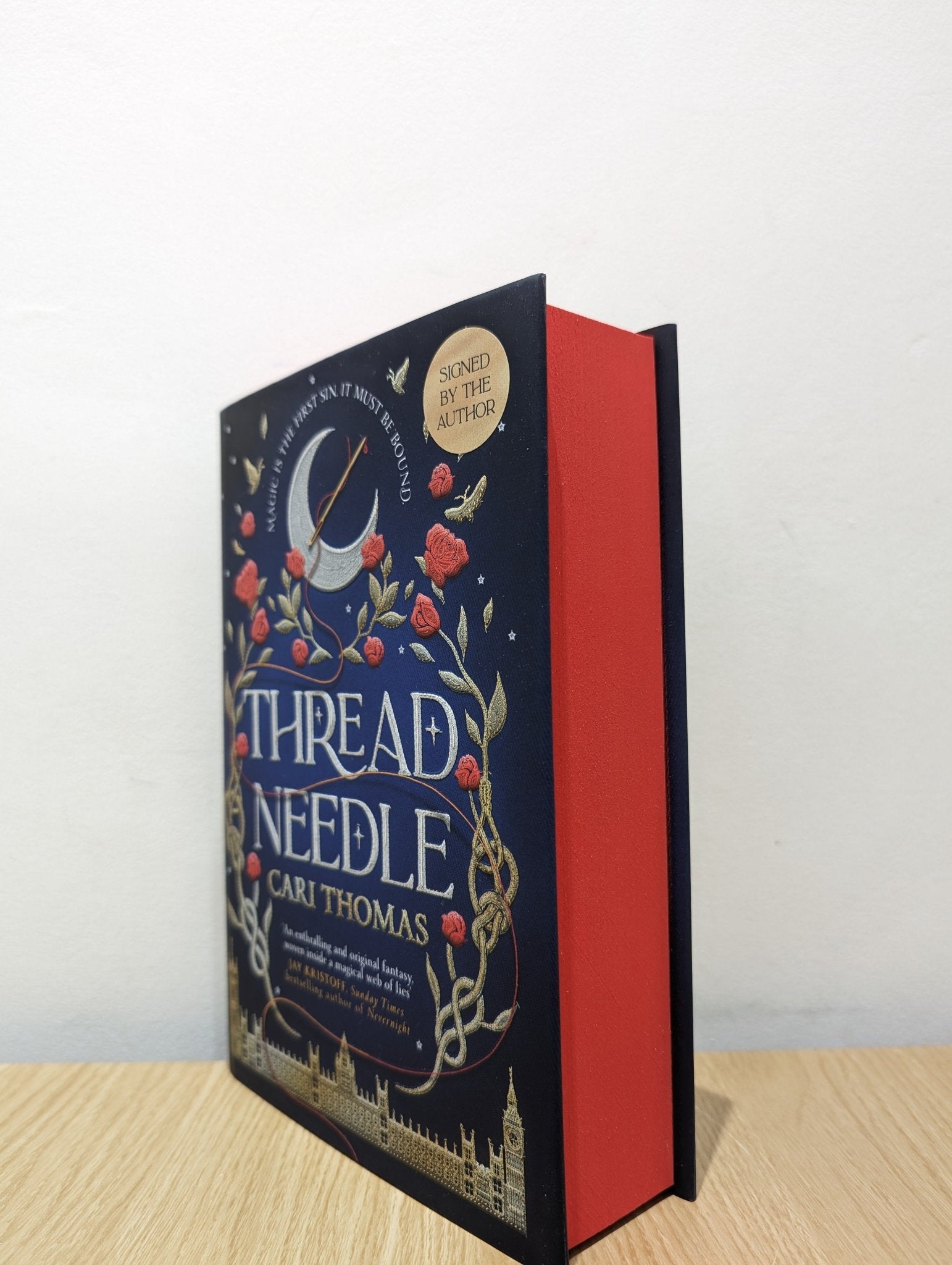 Threadneedle by Cari Thomas (Signed First Edition with sprayed edges) - Fialta Books