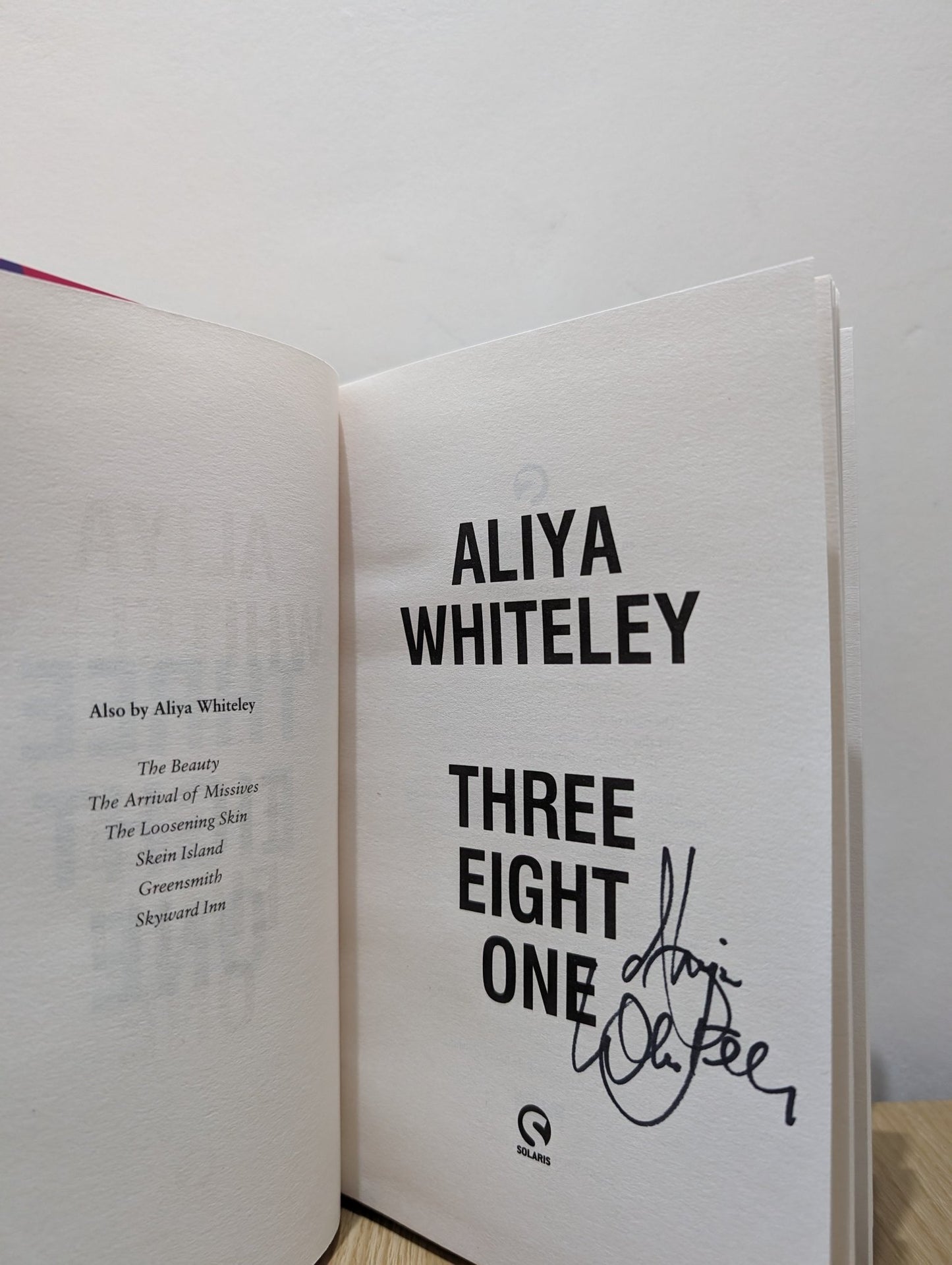 Three Eight One by Aliya Whiteley (Signed First Edition) - Fialta Books